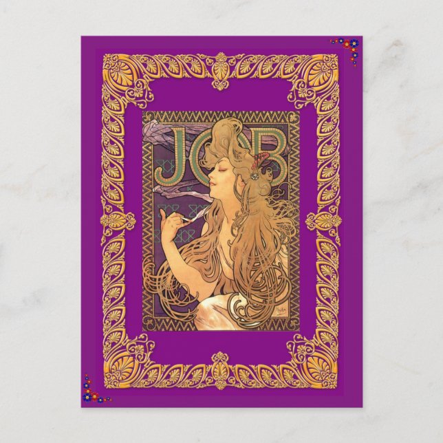 Alphonse Mucha - jobb Vykort (Framsida)