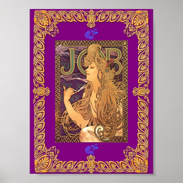Alphonse Mucha - Jobbannonsering Poster (Framsidan)