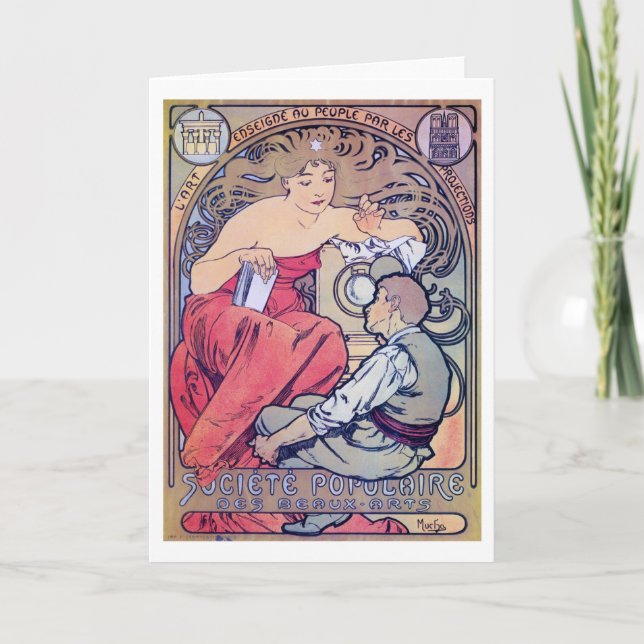 Alphonse Mucha Kort (Framsida)