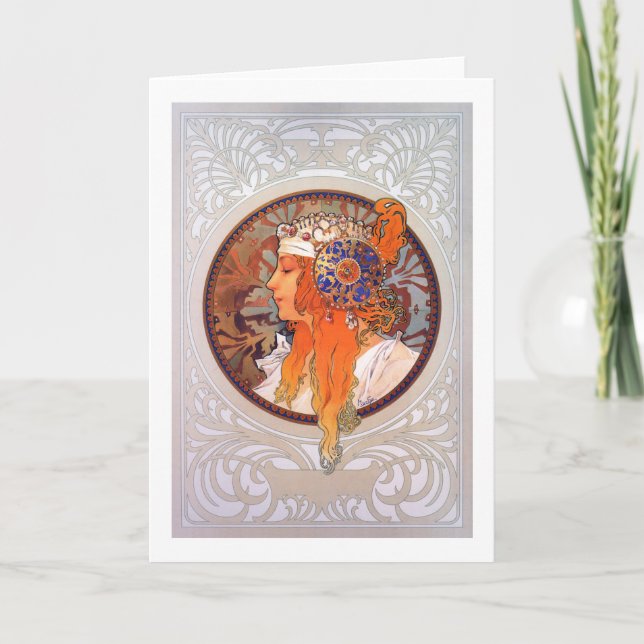 Alphonse Mucha Kort (Framsida)