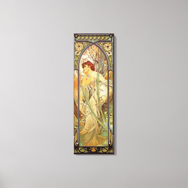 Alphonse Mucha, Kvällsbetraktelse Canvastryck (Framsida)