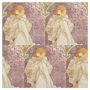 Alphonse Mucha La Dame Aux Camelias: Art Nouveau Tyg