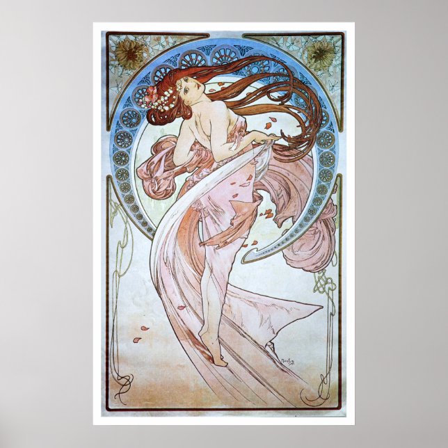 Alphonse Mucha. La Danse/Dance, 1898 Poster (Framsidan)