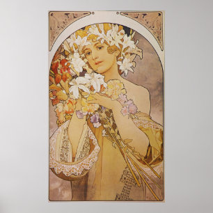 Alphonse Mucha. La Fleur/blommor, c.1897 Poster