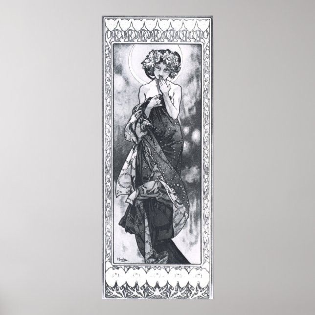 Alphonse Mucha. La Lune/Måne 1902 Poster (Framsidan)
