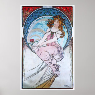 Alphonse Mucha. La Peinture/målning, 1898 Poster