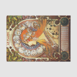 Alphonse Mucha La Plume Zodiac Art nouveau Vintage
