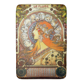 Alphonse Mucha La Plume Zodiac Art nouveau Vintage Badrumsmatta