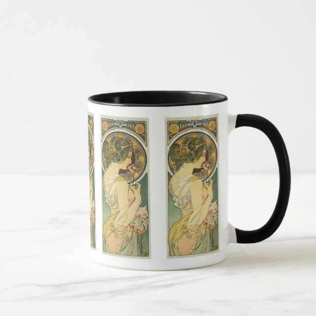 Alphonse Mucha ~ La Primevere Mugg (Höger)