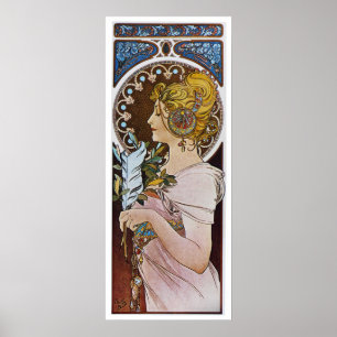 Alphonse Mucha. La putsar/skriva, 1899 Poster