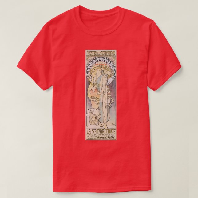 Alphonse Mucha La Samaritaine T Shirt (Design framsida)