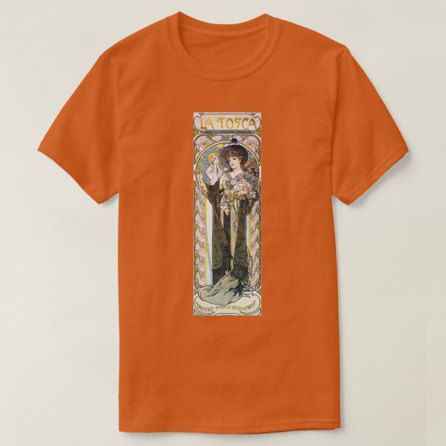 Alphonse Mucha La Tosca 2 T Shirt (Design framsida)