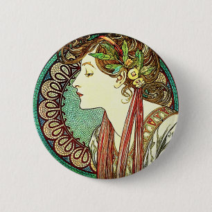 Alphonse Mucha lagrar knäppas Knapp
