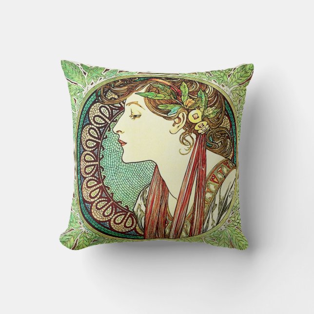 Alphonse Mucha lagrar kudder Kudde (Framsida)