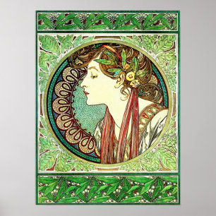 Alphonse Mucha lagraraffisch Poster