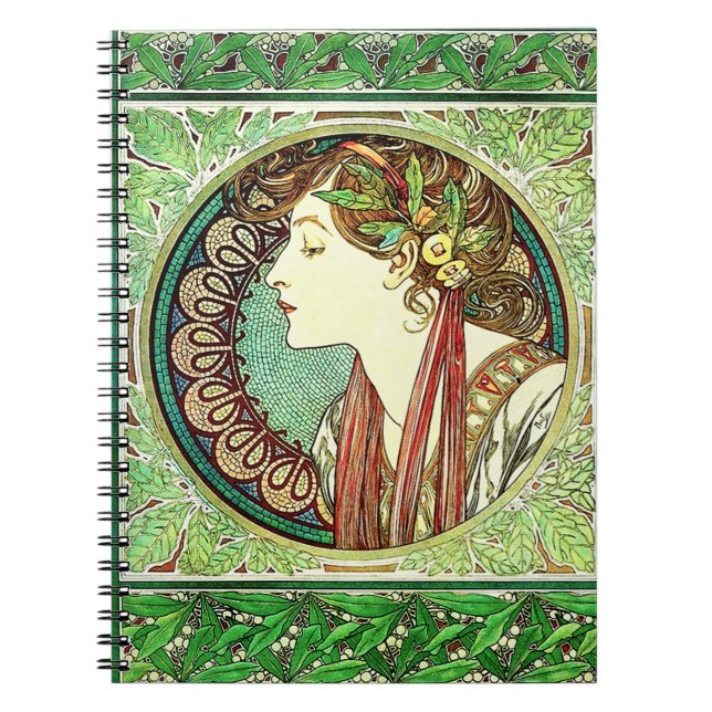 Alphonse Mucha lagraranteckningsbok Anteckningsbok (Framsidan)