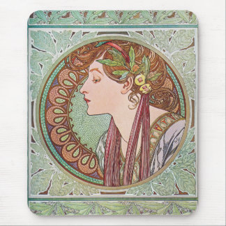 Alphonse Mucha lagrarart nouveau Mousepad Musmatta