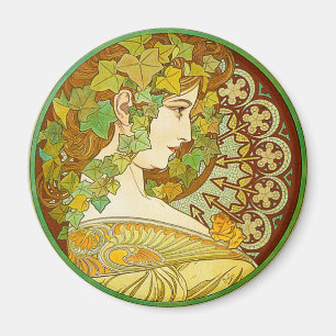 Alphonse Mucha lagrarmagnet Magnet