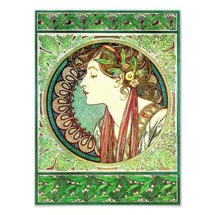 Alphonse Mucha lagrartryck Fototryck