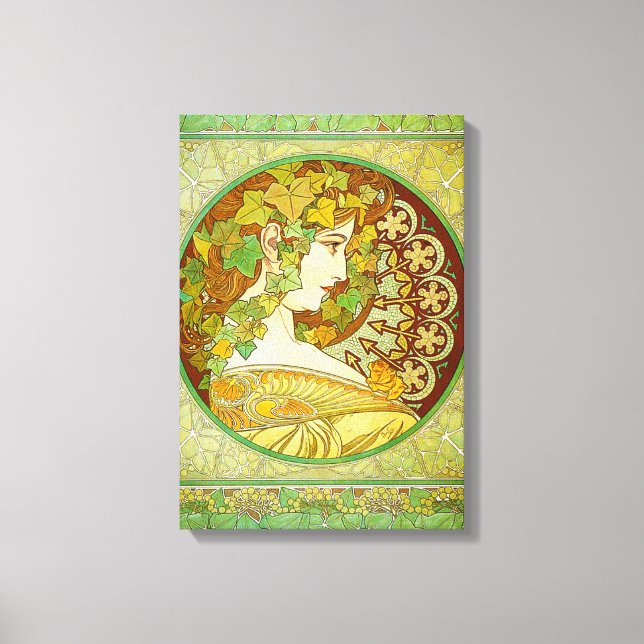 Alphonse Mucha Laurel Canvas Poster (Framsida)