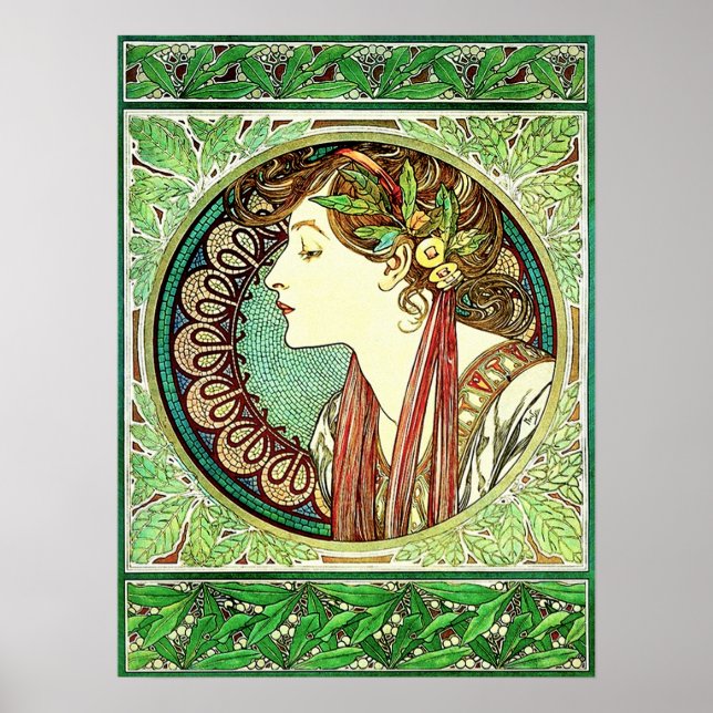 Alphonse Mucha Laurel Poster (Framsidan)