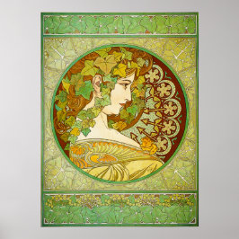 Alphonse Mucha Laurel Poster