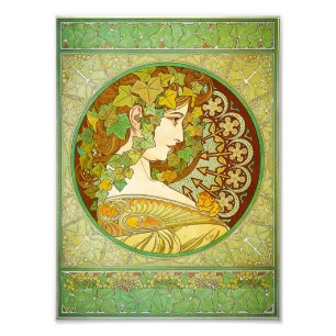 Alphonse Mucha Laurel Skriv ut Fototryck