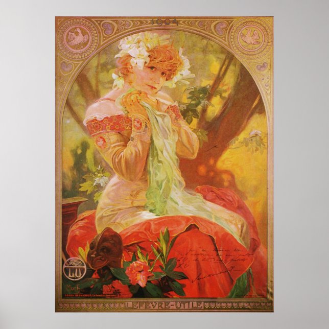 Alphonse Mucha LeFevre Utile Poster (Framsidan)