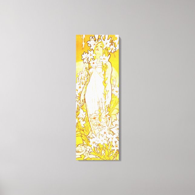 Alphonse Mucha Lily Canvas Poster (Framsida)