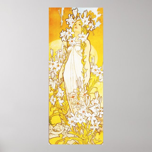 Alphonse Mucha Lily Poster (Framsidan)