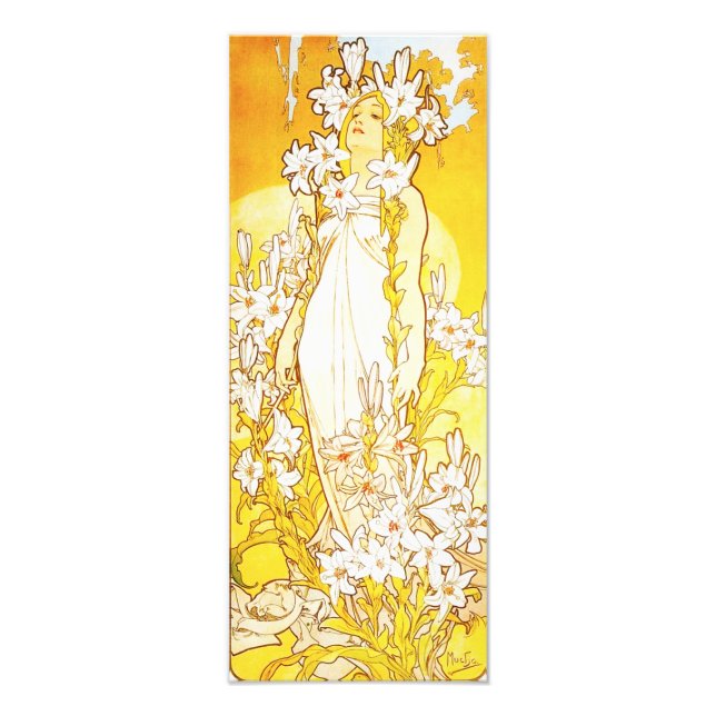 Alphonse Mucha Lily Skriv ut Fototryck (Framsidan)
