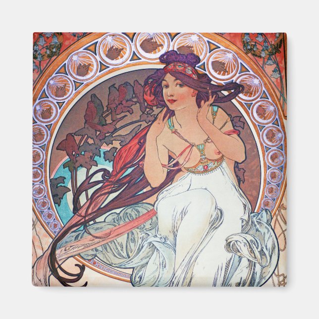 Alphonse Mucha Magnet (Framsidan)