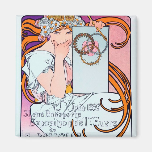 Alphonse Mucha Magnet (Framsidan)