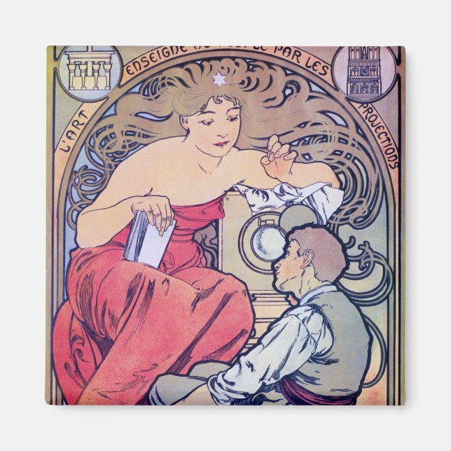 Alphonse Mucha Magnet (Framsidan)