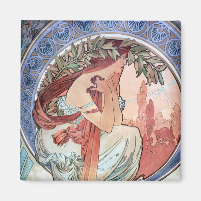 Alphonse Mucha Magnet (Framsidan)