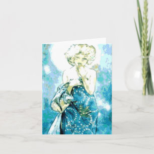 Alphonse Mucha månen noterar kortet Kort