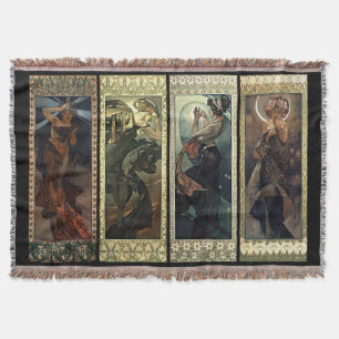 Alphonse Mucha månen och stjärnamattorna Mysfilt