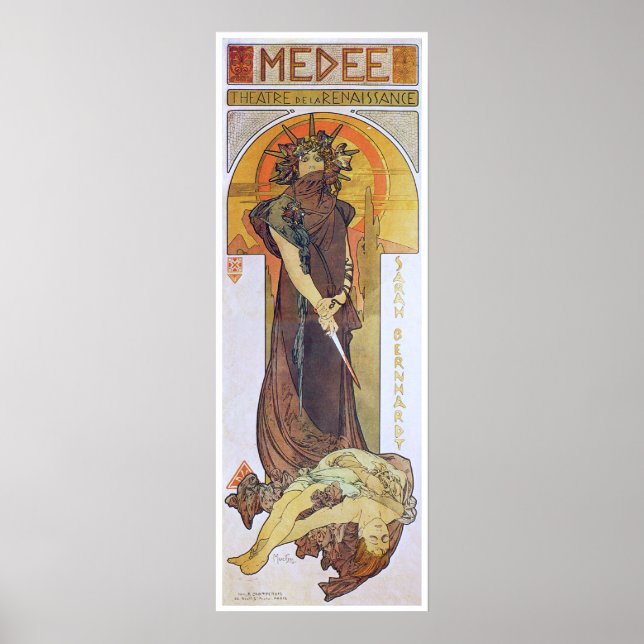 Alphonse Mucha. Medee, 1898 Poster (Framsidan)