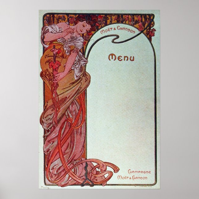 Alphonse Mucha Meny Poster (Framsidan)