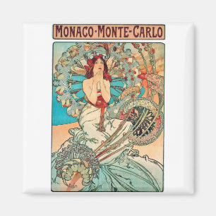 Alphonse Mucha Monaco, Monte - carlo, 1897 Magnet