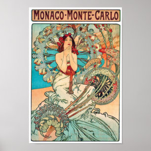 Alphonse Mucha Monaco, Monte-Carlo, 1897 Poster
