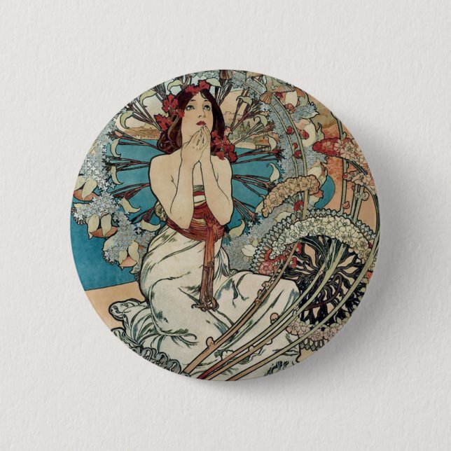 Alphonse Mucha ~ Monaco Monte Carlo Art nouveau Knapp (Framsida)