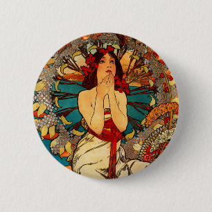 Alphonse Mucha Monte - carlo knäppas Knapp