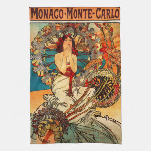 Alphonse Mucha Monte - carlo kökshandduk