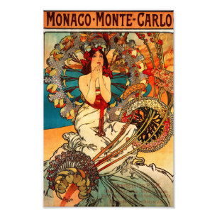 Alphonse Mucha Monte - carlo tryck