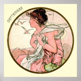 Alphonse Mucha Month of September Poster