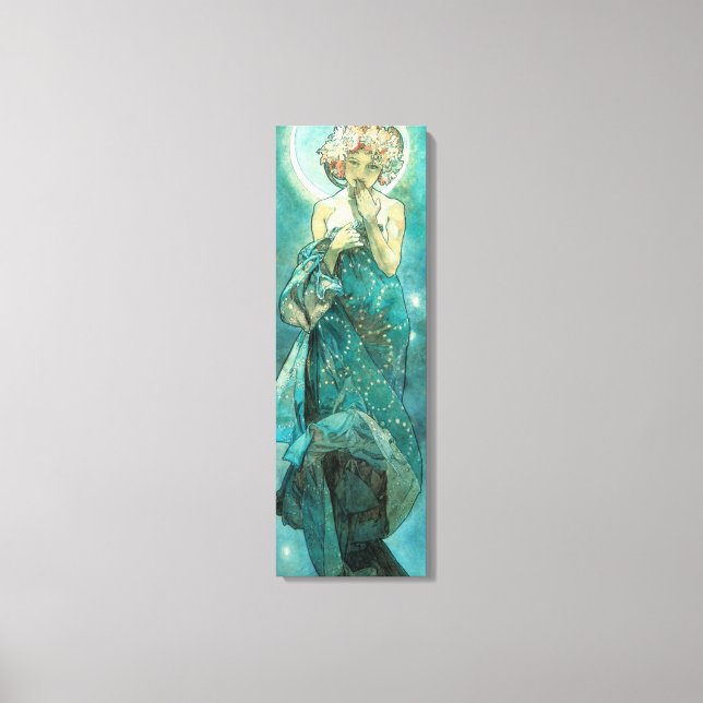 Alphonse Mucha Moonlight Clair De Lune Art nouveau Canvastryck (Framsida)