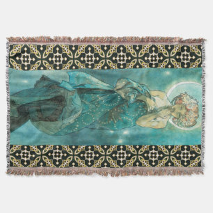 Alphonse Mucha Moonlight Clair De Lune Art nouveau Filt