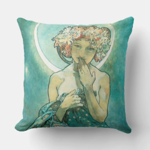 Alphonse Mucha Moonlight Clair De Lune Art nouveau Kudde