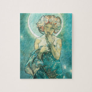 Alphonse Mucha Moonlight Clair de Lune Art nouveau Pussel